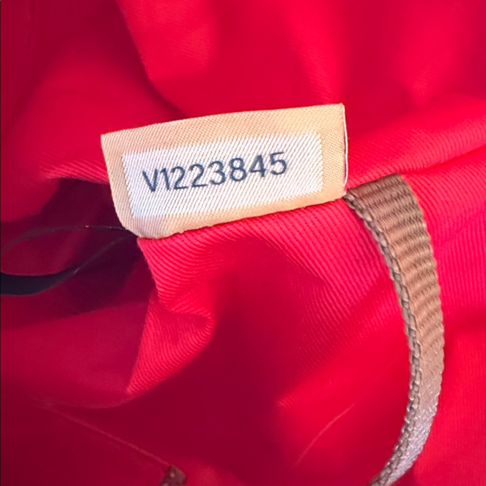 Dooney & Bourke Cognac Suede Tote with Red Lining - Picture 6 of 9